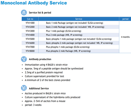 Mouse Monoclonal antibodies